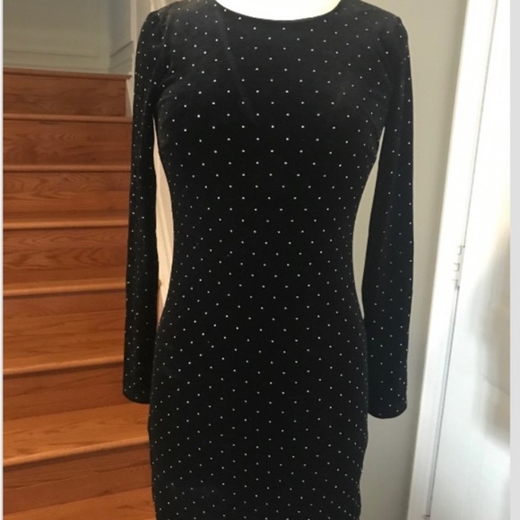 Holiday dress. Black velvet with silver sparkles size xs - Picture 2 of 4